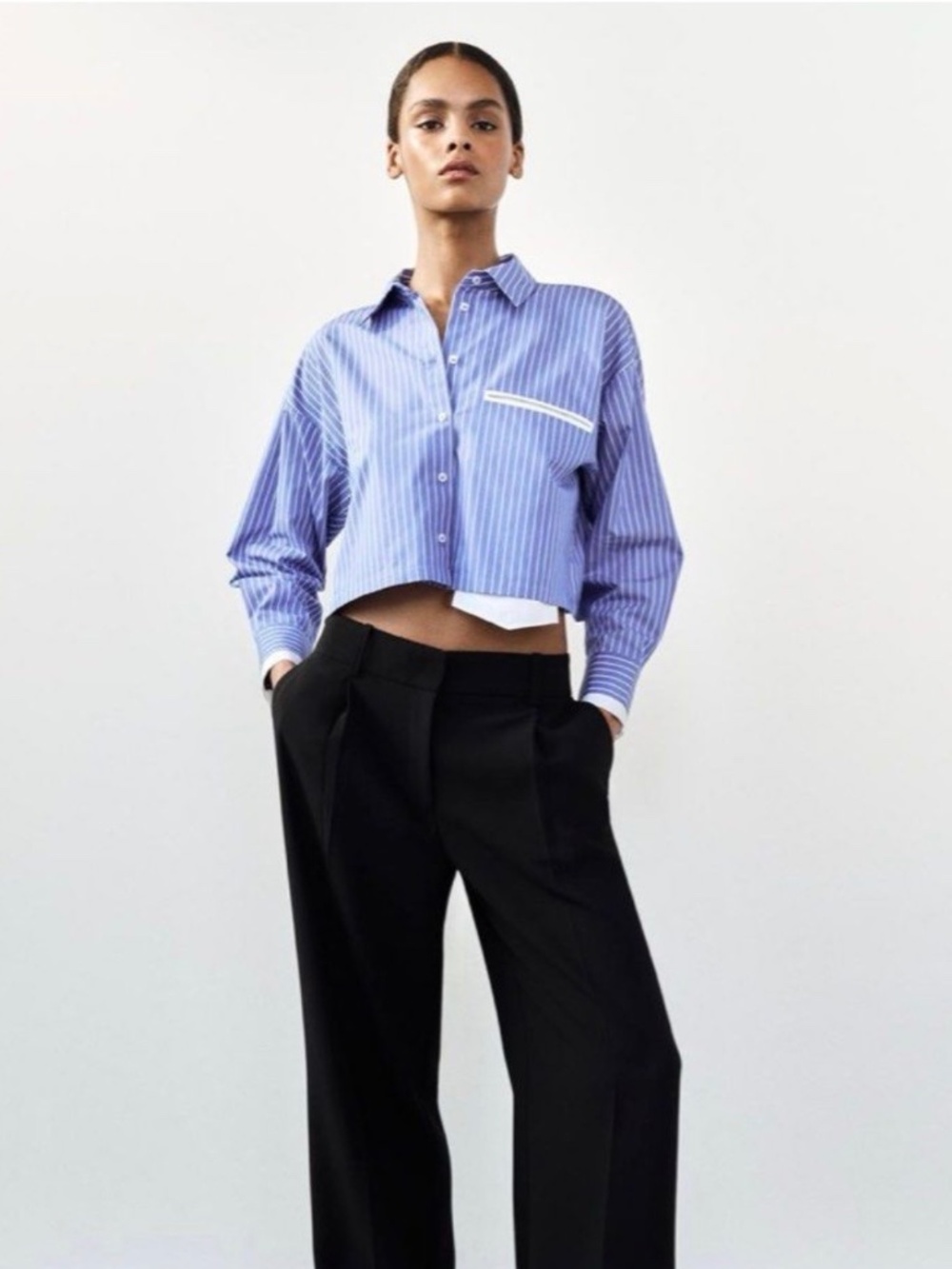 Zara Cropped Shirt